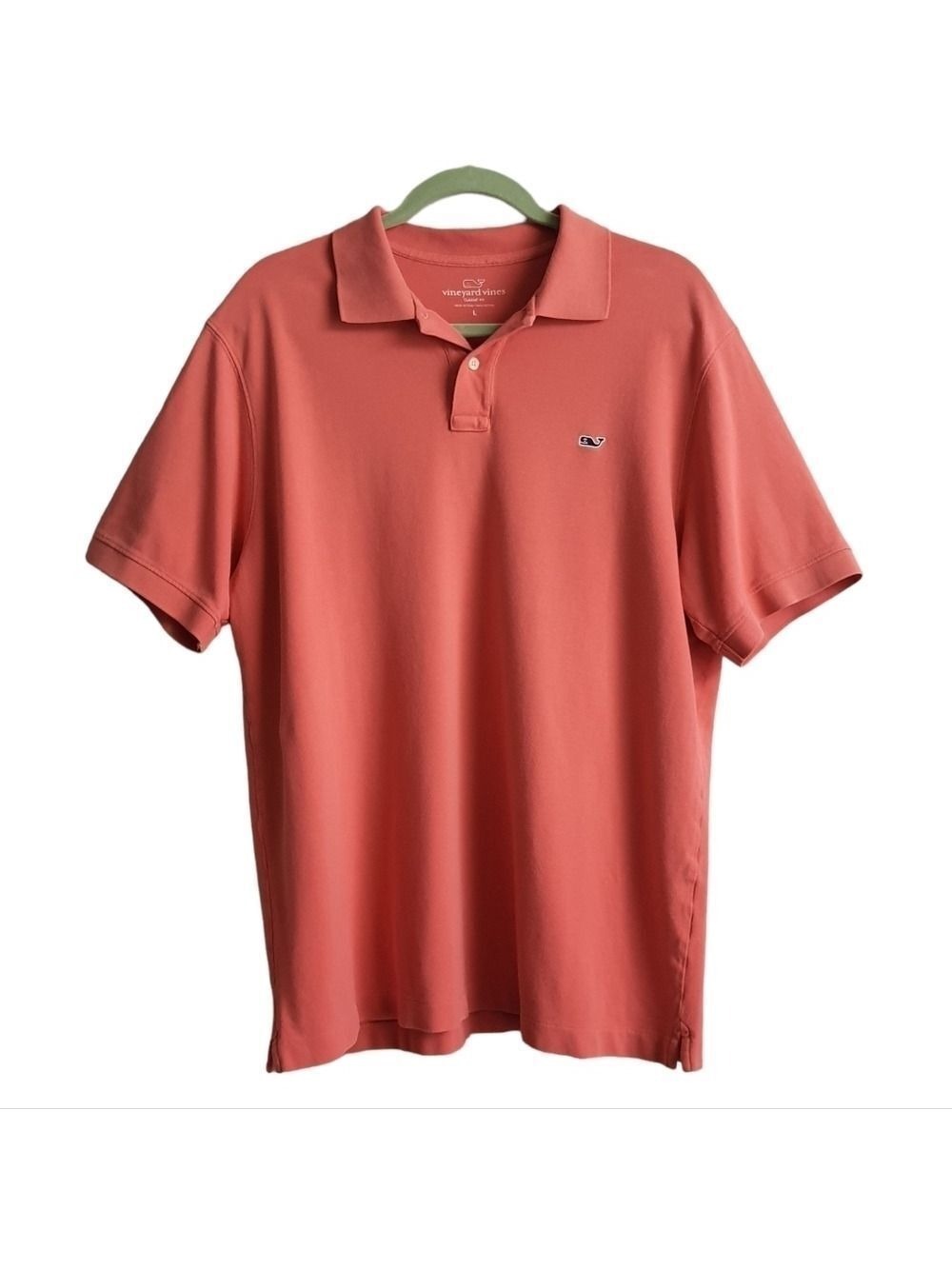 Vinyard Vines Short Sleeve Classic Polo Shirt Men's Size L Pink